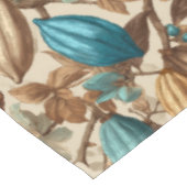 Gold Brown Turquoise Cacao Pattern Tischdecke (Schrägansicht)