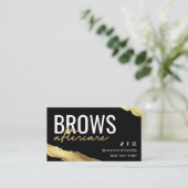  Gold Brows Aftercare Card Visitenkarte (Stehend Vorderseite)