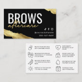  Gold Brows Aftercare Card Visitenkarte (Vorne/Hinten)