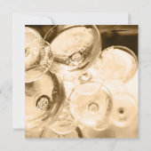 Gold Brunch & Bubbly Champagner Foto Einladung (Rückseite)