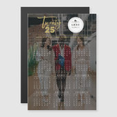 Gold Brush 2025 Kalender Foto Magnetkarte (Vorne/Hinten)