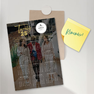Gold Brush 2025 Kalender Foto Magnetkarte