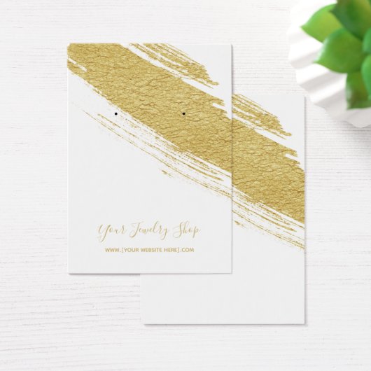Gold Brush Earring Display Cards (Schreibtisch)