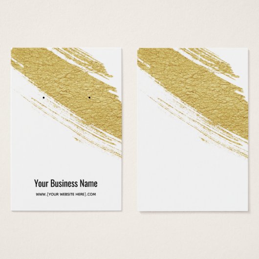 Gold Brush Earring Display Cards (Vorne & Hinten)