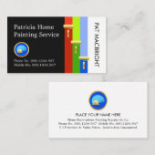 Gold Brush Painting Paint Stripes Visitenkarte (Vorne/Hinten)