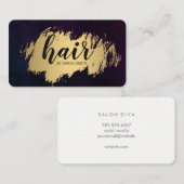 Gold Brushair-Logo Visitenkarte (Vorne/Hinten)