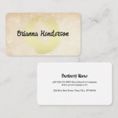 Gold Brushed Circle | Textured Background Visitenkarte (Vorne/Hinten)