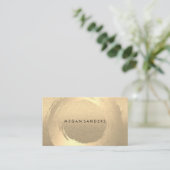 Gold Brushed / Lux Glitzer Business Card Visitenkarte (Stehend Vorderseite)