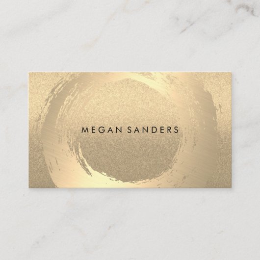 Gold Brushed / Lux Glitzer Business Card Visitenkarte (Vorderseite)