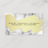 Gold Brushed Lux Marble Visitenkarte (Rückseite)