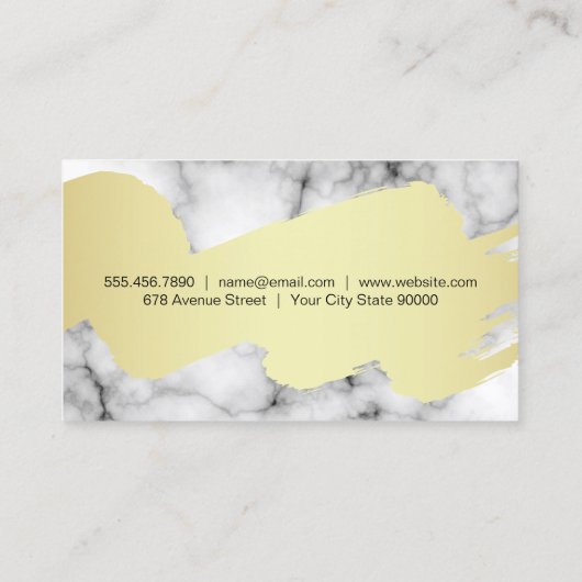 Gold Brushed Lux Marble Visitenkarte (Rückseite)