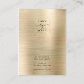Gold Brushed Metal Earring Display Card Visitenkarte (Rückseite)