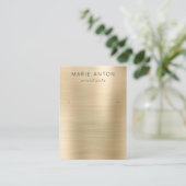 Gold Brushed Metal Earring Display Card Visitenkarte (Stehend Vorderseite)