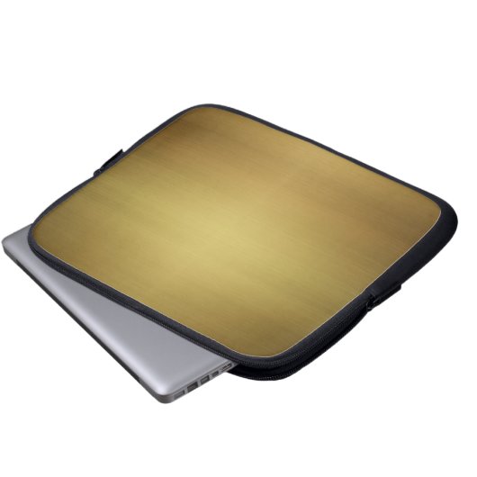 Gold Brushed Metal Laptopschutzhülle (Vorne Knopf)