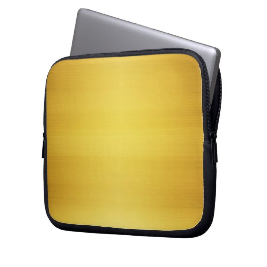 Gold Brushed Metal Laptopschutzhülle (Vorderseite Links)