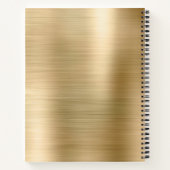 Gold Brushed Metal Monogram Rezept Book Notizblock (Rückseite)