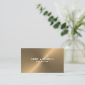 Gold Brushed Metal Sheen Visitenkarte (Stehend Vorderseite)