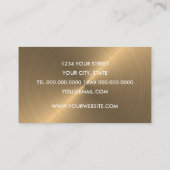 Gold Brushed Metal Sheen Visitenkarte (Rückseite)