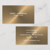 Gold Brushed Metal Sheen Visitenkarte (Vorne/Hinten)