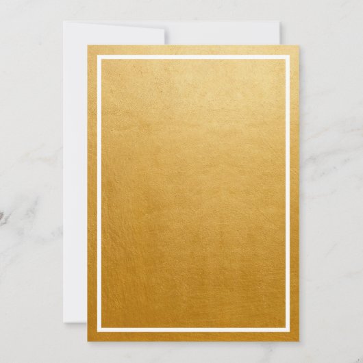 Gold Brushed Metallic Script Wedding Einladung (Rückseite)