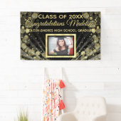Gold Bubbles Rennen Custom Foto Abschluss Signieru Banner (Insitu)