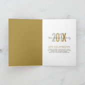 Gold Bubbly Flaschen Silvesterabend Einladung (Innenseite)