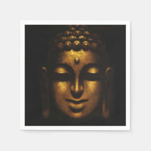 Gold Buddha Face Paper Napkins Serviette