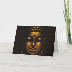 Gold Buddha Head Foto Note Geburtstagskarte Karte