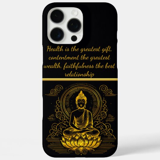 Gold Buddha sitzend in Lotus Pose. Case-Mate iPhone Hülle (Rückseite)