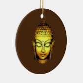 Gold Buddha Spiritual Yoga Head Keramik Ornament (Rechts)