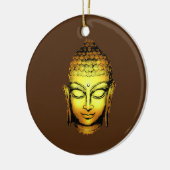 Gold Buddha Spiritual Yoga Head Keramik Ornament (Links)