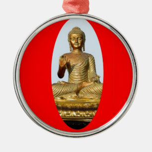 Gold Buddha u. heiliges Rot durch SHARLES Ornament Aus Metall