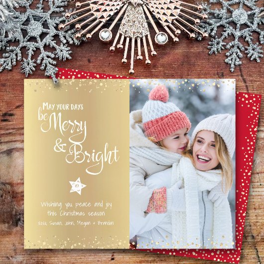 Gold Budget Foto Days Be Bright Script Card