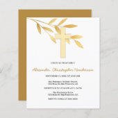 Gold/BUDGET/Taufen Einladung. (Vorne/Hinten)