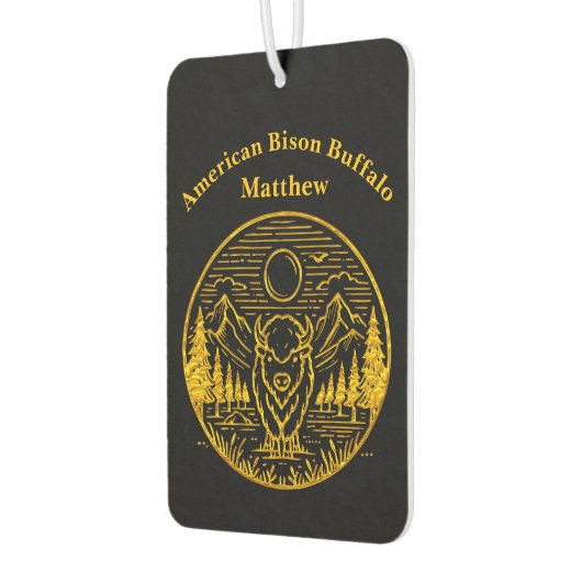 Gold Buffalo steht majestätisch in der Natur Autolufterfrischer (Links)