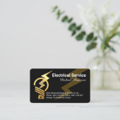 Gold Bulb Home Lightning Powered Visitenkarte (Stehend Vorderseite)