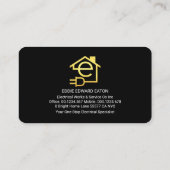 Gold Bulb Home Powered By Lightning Visitenkarte (Rückseite)