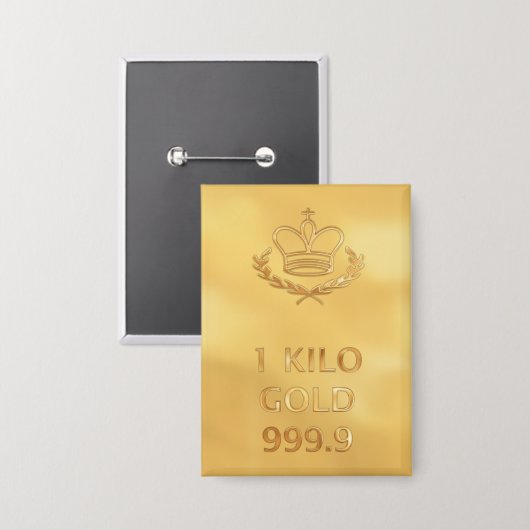 Gold Bullion Bar Button (Vorderseite/Rückseite)