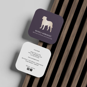 Gold Bullmastiff Dog Walker Trainer Welpensitter Quadratische Visitenkarte