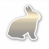 Gold Bunny Aufkleber (Vorderseite)