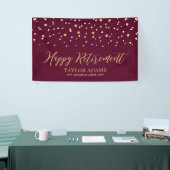Gold & Burgund Confetti | Happy Retirement Party Banner (Messeveranstaltung)