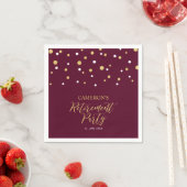 Gold & Burgund Red Chic Confetti Rentierung Serviette (Beispiel)