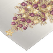 Gold Burgund Weihnachtsbaum Tischläufer (Ecke)