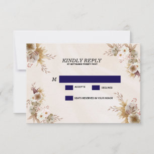 gold Burgunder Gold Rosé Hochzeit RSVP Karte
