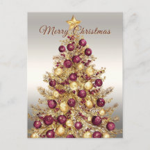 Gold Burgunder Weihnachtsbaum Urlaub