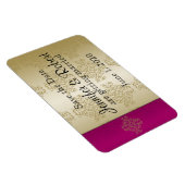 Gold Burgundy Damask Posh Wedding Save the Date Magnet (Rechte Seite)