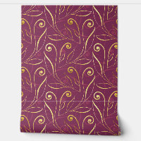 Gold & Burgundy Elegante Foliage & Wirbel Klasse