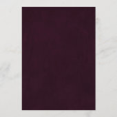 Gold Burgundy Hochzeitwörter der Weisheit Hinweiskarte (Rückseite)