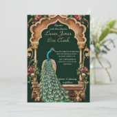 Gold Burgundy Mehendi Henna Indian Wedding Invitat Einladung (Stehend Vorderseite)