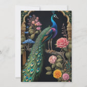 Gold Burgundy Mehendi Henna Indian Wedding Invitat Einladung (Rückseite)